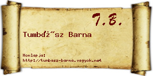 Tumbász Barna névjegykártya